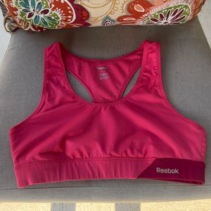 Pink Reebok Sports Bra, Size M.